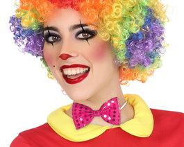 Pajarita Fucsia Accesorio Disfraz Diva Retro Temática Neón