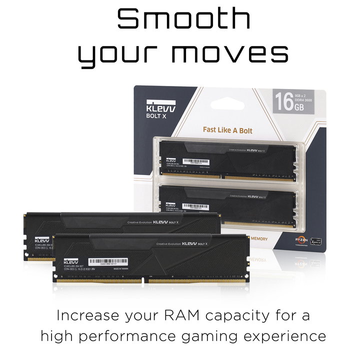 KLEVV BOLT X 16GB (2 x 8GB) DDR4 3600MHz DIMM