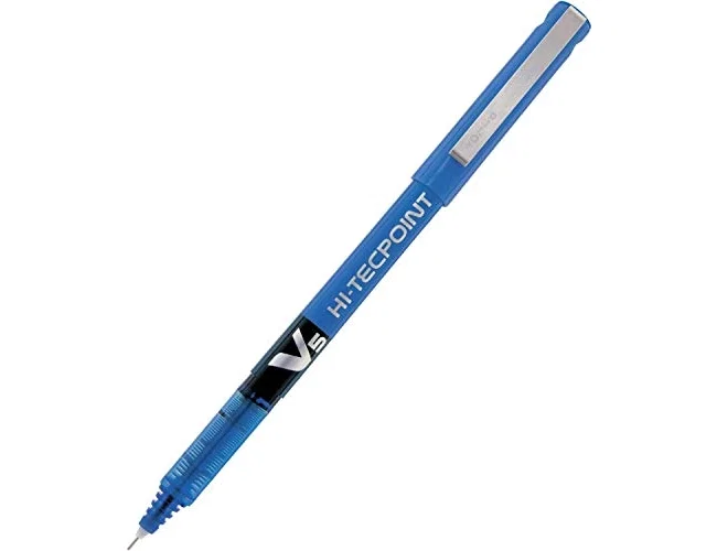 Pilot Set de 12 Rotuladores de Tinta Líquida V-5 Hi-Tecpoint Azul 0,5 mm