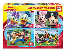 Disney Multi 4 Junior Mickey & Friends 20-40-60-80 piezas