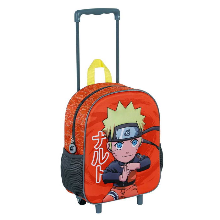 Naruto Mochila 3D con Ruedas Pequeña Chikara Multicolor Infantil 7L 30cm