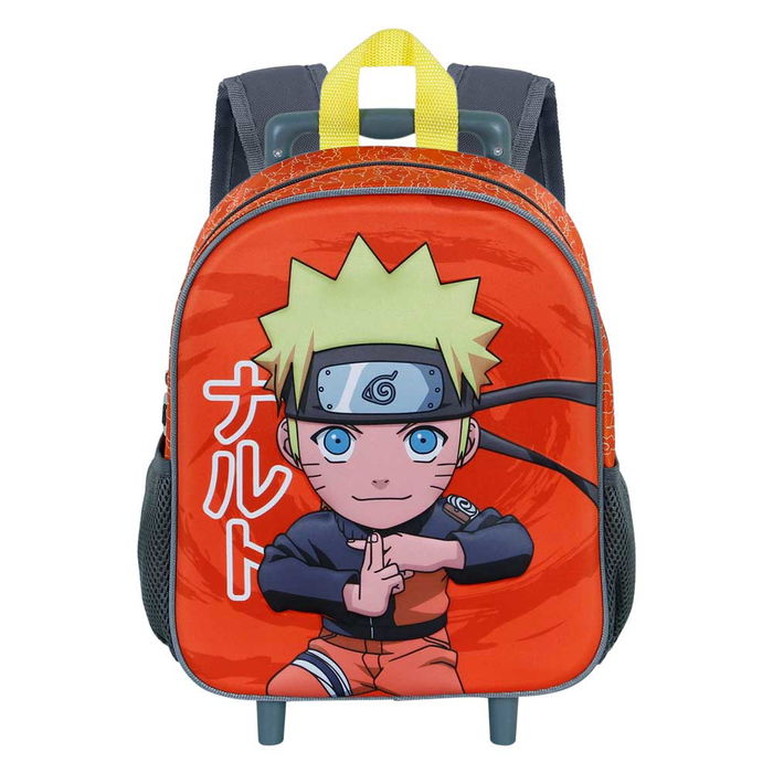 Naruto Mochila 3D con Ruedas Pequeña Chikara Multicolor Infantil 7L 30cm