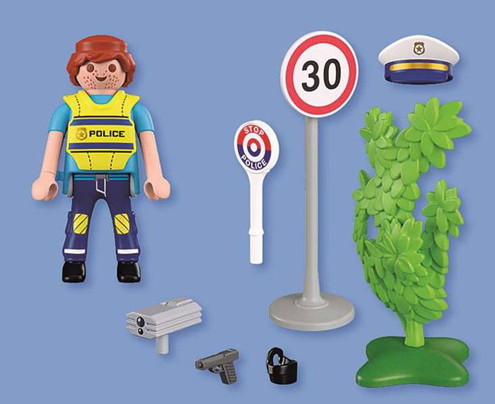 Playmobil - Policía con Radar de Velocidad - Juguete para Niños de 4 a 10 Años