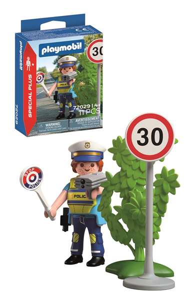 Playmobil - Policía con Radar de Velocidad - Juguete para Niños de 4 a 10 Años