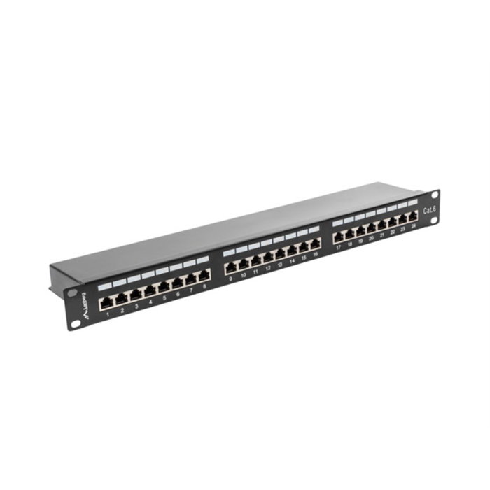 LANBERG PPS6-1024-B Panel de Parcheo 1U RJ-45 Cat6 Negro Metal LANBERG PPS6-1024-B Panel de Parcheo 1U RJ-45 Cat6 Negro Metal