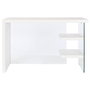 Escritorio DKD Home Decor Blanco Transparente Cristal Madera MDF 120 x 50 x 76 cm