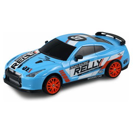 AMEWI Coche RC Drift Sportwagen 1:24, Motor Eléctrico 4x4, Negro/Azul, 2.4 GHz, 8+ Años, Ref. Drift