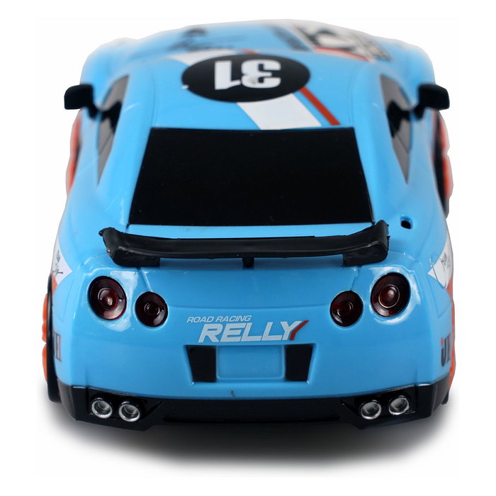 AMEWI Coche RC Drift Sportwagen 1:24, Motor Eléctrico 4x4, Negro/Azul, 2.4 GHz, 8+ Años, Ref. Drift