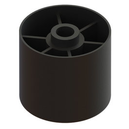 Q&Q Pata Plástico Tika D44 H40 Negro para Sofá y Mueble
