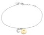Secrecy Brazalete MOON Plata de Ley 925 Reciclada con Baño de Oro 18K y Diamante