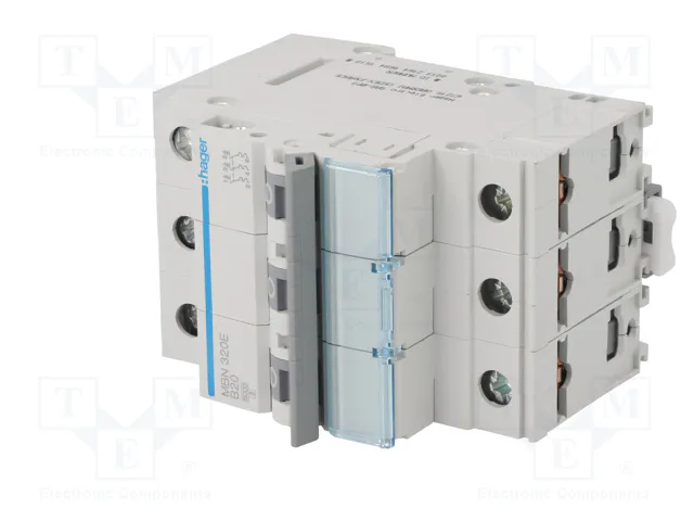 HAGER MBN320E Interruptor magnetotérmico 3 polos 20A 6kA