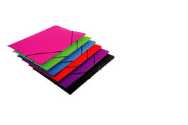 Carpeta De Gomas Y Solapas Polipropileno Fº Color Negra (Set de 12)