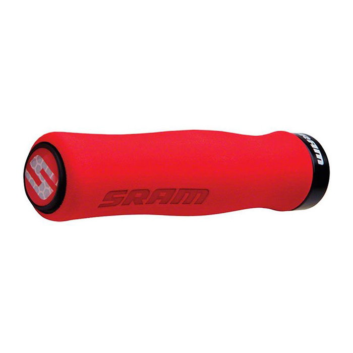 Sram Puños con bloqueo en espuma de alta densidad diseño ergonómico rojo y negro 129 mm Sram Puños con bloqueo en espuma de alta densidad diseño ergonómico rojo y negro 129 mm