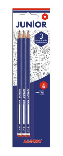 Lapiz De Grafito Alpino Junior - Hb Blister De 3 (Set de 25) Lapiz De Grafito Alpino Junior - Hb Blister De 3 (Set de 25)