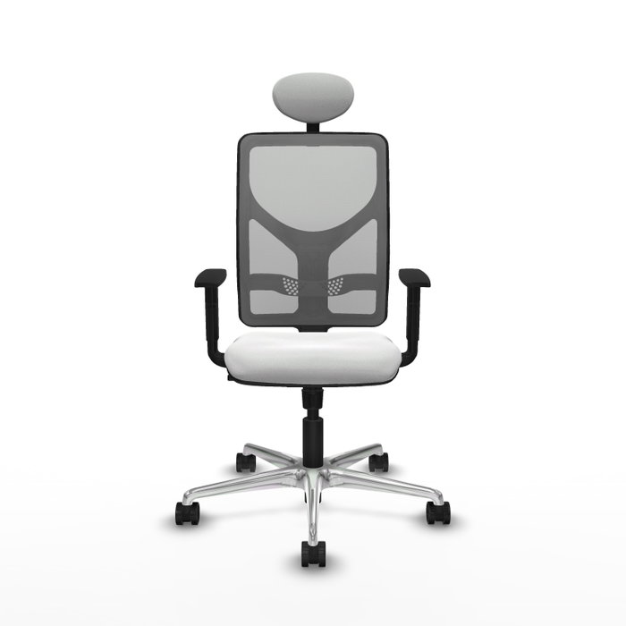 PIQUERAS Y CRESPO Silla de oficina Motilla con mecanismo Sincro, Blanco y Gris PIQUERAS Y CRESPO Silla de oficina Motilla con mecanismo Sincro, Blanco y Gris