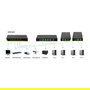 LevelOne KVM Switch 4 Puertos 4-Fach VGA + 2xUSB + Audio