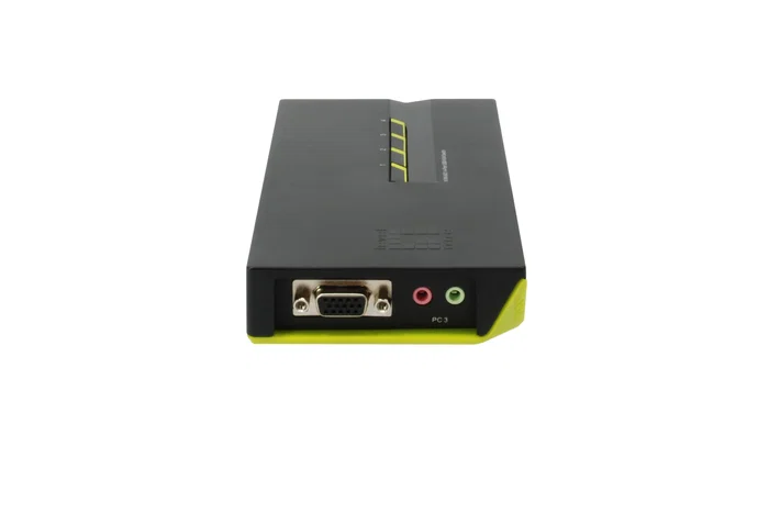 LevelOne KVM-0421 Switch KVM de 4 puertos VGA, USB y Audio