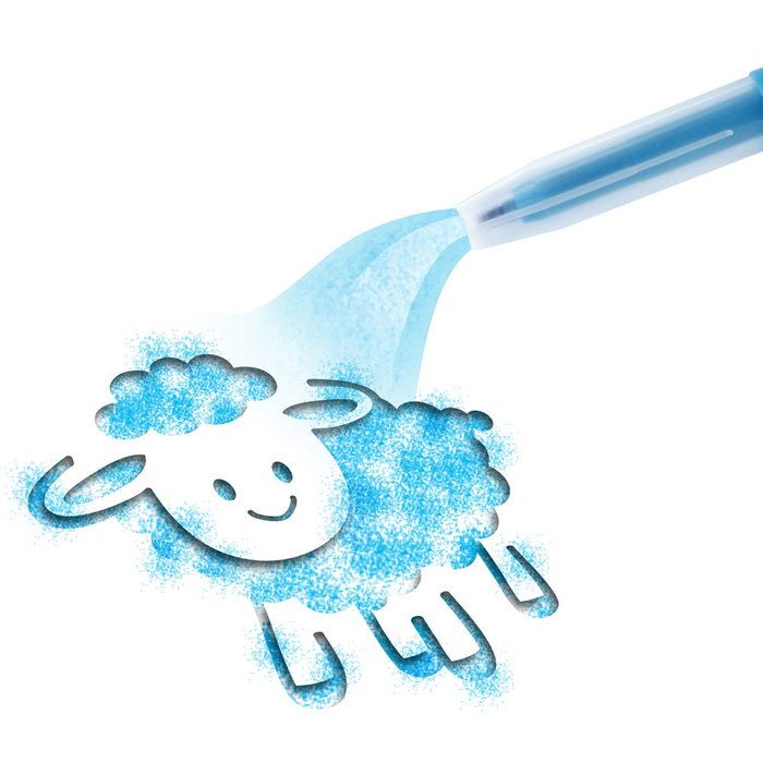 Jeux 2 momes Juego De 5 Aerógrafos Con 2 Plantillas