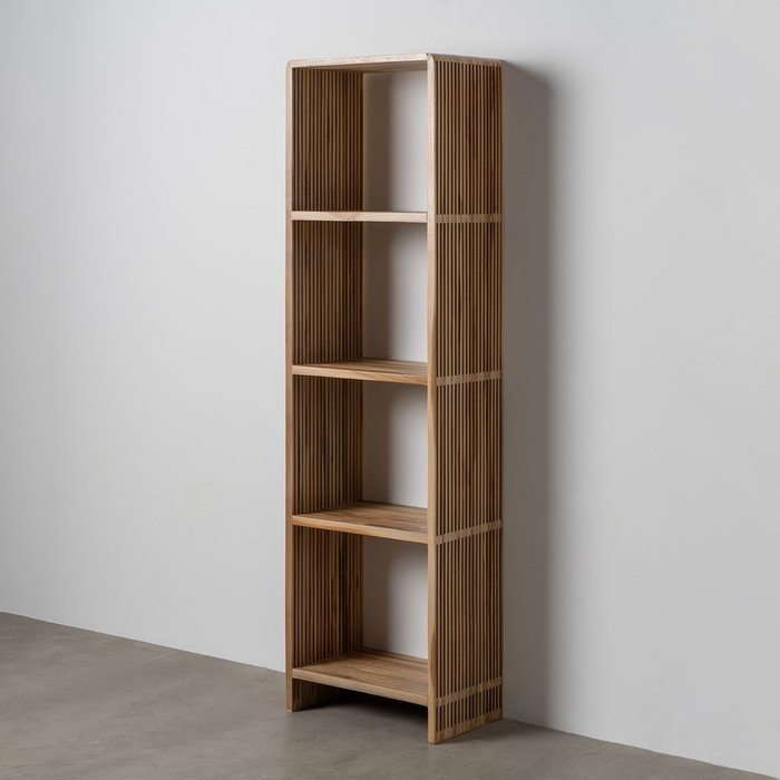 Estantería Natural Madera de Teca Salón 54 X 35 X 190 cm