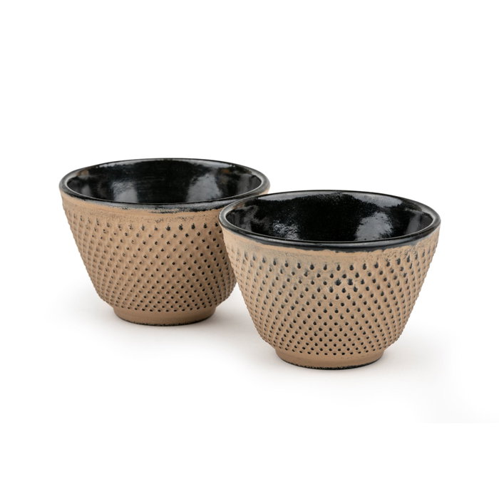Bredemeijer Tazas de Té Xilin en Hierro Fundido, Beige, Set de 2 Bredemeijer Tazas de Té Xilin en Hierro Fundido, Beige, Set de 2