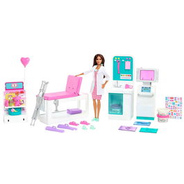 Barbie HFT68 Doctora Clínica Médica Barbie Tú Puedes Ser Muñeca con Accesorios para Niños +4 Años