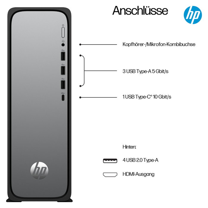 HP Slim Desktop S03-0134ng i3-14100/16GB/512SSD/FreeDOS HP Slim Desktop S03-0134ng i3-14100/16GB/512SSD/FreeDOS