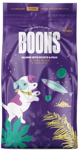 Boons Cachorros no grain medianos grandes salmon 10kg Boons Cachorros no grain medianos grandes salmon 10kg