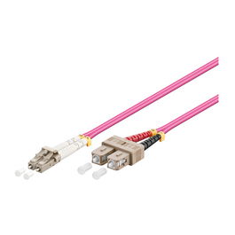 GoodConnections Patchkabel LWL Duplex OM4 LC/SC, Multimodo 50/125, LSZH, Polaridad Intercambiable, 10 metros