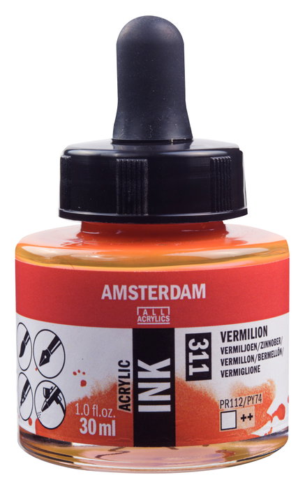 Amsterdam Tinta Acrílica Bermellón 311 de 30 ml