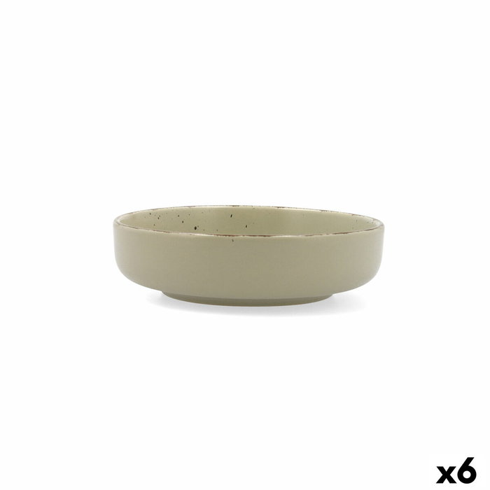 Quid Plato Hondo Cerámico Duna Verde (6 Unidades) 18,5x5,3 cm