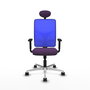 PIQUERAS Y CRESPO Silla de oficina Motilla con mecanismo Sincro, Morado y Azul
