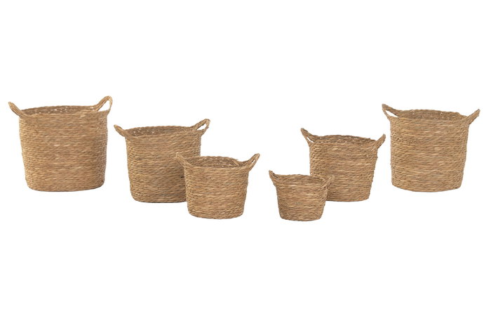 DKD Home Decor Macetero Cottage Marron 30 x 34 x 40 cm Set de 6