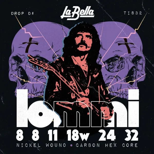 Juego de Cuerdas para Guitarra Eléctrica La Bella Tony Lommi 8-32 Juego de Cuerdas para Guitarra Eléctrica La Bella Tony Lommi 8-32