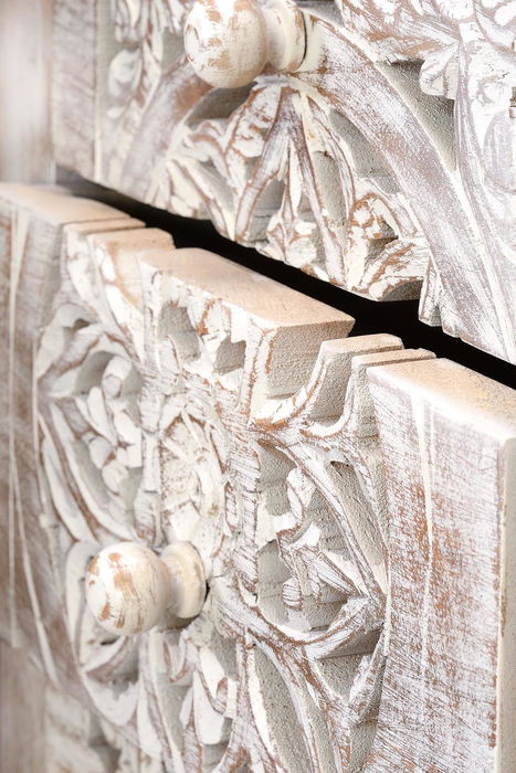 Giner y Colomer Sinfonier 5 Cajones Madera de Mango y Hierro Blanco Envejecido Giner y Colomer Sinfonier 5 Cajones Madera de Mango y Hierro Blanco Envejecido