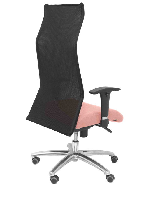 PIQUERAS Y CRESPO Sillón Albacete con Mecanismo Sincro, Asiento Rosa y Malla Negra