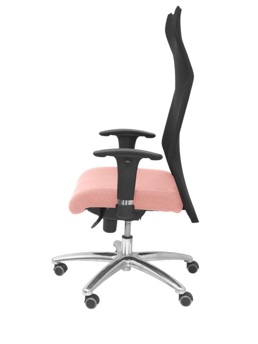 PIQUERAS Y CRESPO Sillón Albacete con Mecanismo Sincro, Asiento Rosa y Malla Negra