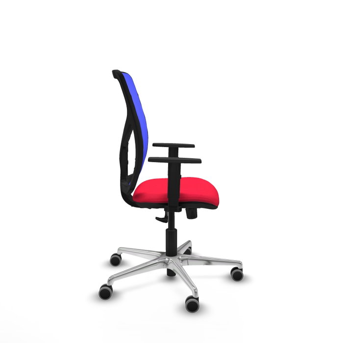 PIQUERAS Y CRESPO Silla de oficina Motilla con mecanismo Sincro, Rojo y Azul