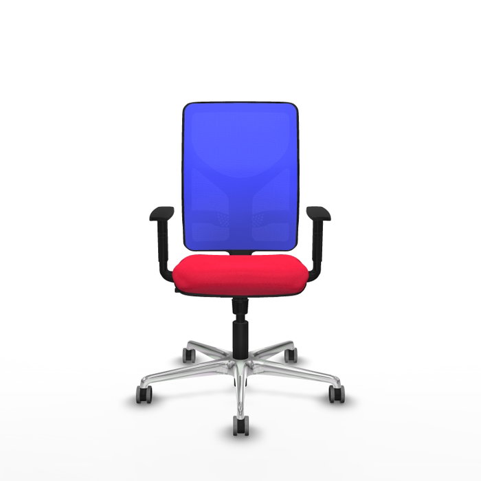 PIQUERAS Y CRESPO Silla de oficina Motilla con mecanismo Sincro, Rojo y Azul
