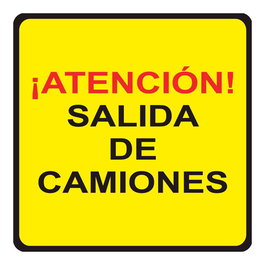 NMZ Señal Vial Salida Camiones PVC 70 x 50 cm