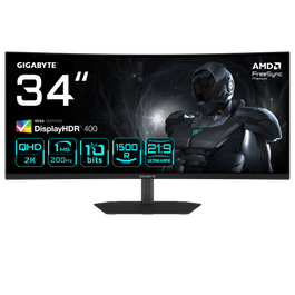 Gigabyte G34WQC2 Monitor Gaming Curvo 34'' WQHD 200Hz VA
