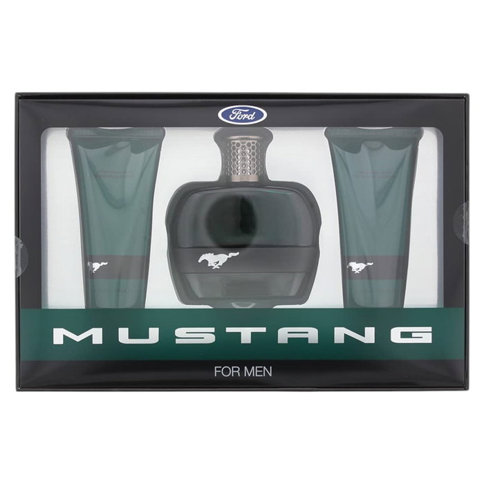 Set Ford: Mustang Green, Eau De Toilette, For Men, 100 ml + Mustang Green, Hydrating, Shower Gel, All Skin Types, 100 ml + Mustang Green, Hydrating, After-Shave Balm, 100 ml