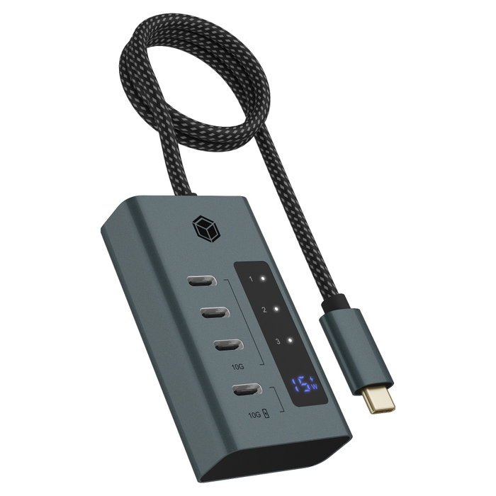 ICY BOX IB-HUB1454-C31 USB-C Hub 4 puertos USB-C 3.2 Gen 2 con carga de 20W ICY BOX IB-HUB1454-C31 USB-C Hub 4 puertos USB-C 3.2 Gen 2 con carga de 20W