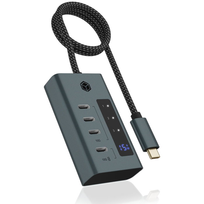ICY BOX IB-HUB1454-C31 USB-C Hub 4 puertos USB-C 3.2 Gen 2 con carga de 20W ICY BOX IB-HUB1454-C31 USB-C Hub 4 puertos USB-C 3.2 Gen 2 con carga de 20W