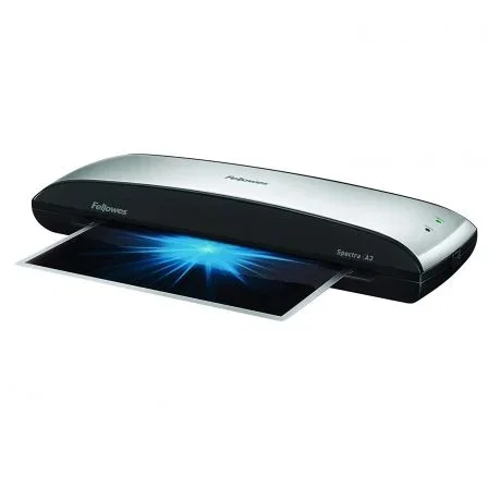 Fellowes 5738301 - Plastificadora Spectra A3 hasta 125 Micras, Sistema Anti-Atascos, Gris y Negro, Kit Incluido