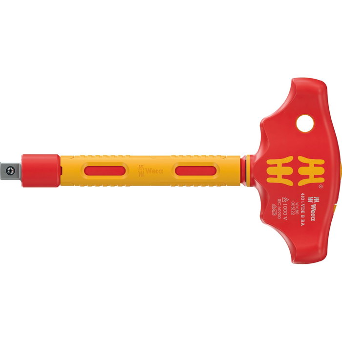 Wera 410 i VDE B RA Adaptador de mango en T para dados de 3/8 pulgadas Wera 410 i VDE B RA Adaptador de mango en T para dados de 3/8 pulgadas