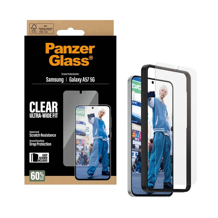 Panzerglass Protector de Pantalla Ultra-Wide Fit para Samsung Galaxy A57 5G, Transparente Panzerglass Protector de Pantalla Ultra-Wide Fit para Samsung Galaxy A57 5G, Transparente