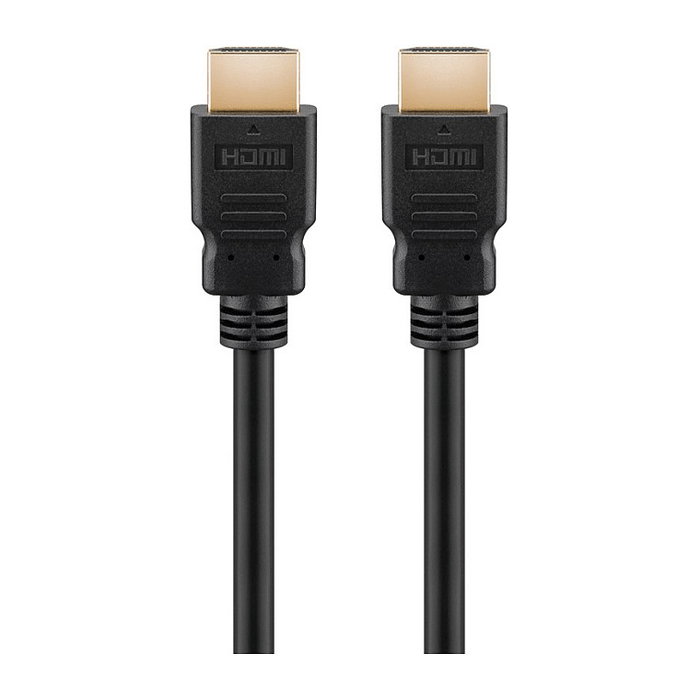 Goobay 61150 Cable HDMI con Ethernet 1 m 4K 2160p HDMI 2.0 HDR 10.2 Gbit/s Contactos Dorados Negro