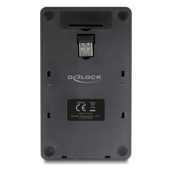 DeLOCK Teclado numérico 2 en 1 con calculadora inalámbrico 2,4 GHz negro