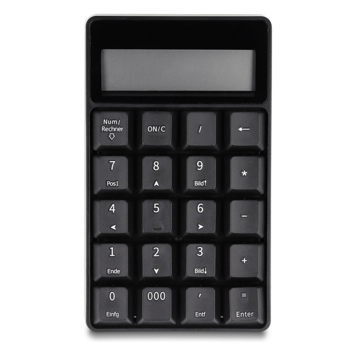 DeLOCK Teclado numérico 2 en 1 inalámbrico con calculadora negro DeLOCK Teclado numérico 2 en 1 inalámbrico con calculadora negro
