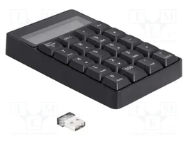 DeLOCK Teclado numérico 2 en 1 inalámbrico con calculadora negro